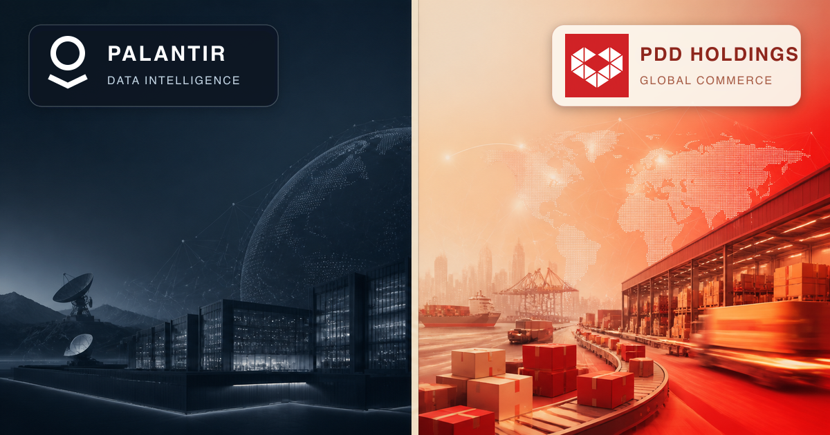 Palantir data intelligence and PDD global commerce editorial cover
